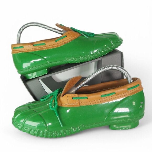 Unbranded Made in USA Waterproof Classic Low Duck Boots Green / Brown Women's 9 - Picture 1 of 11